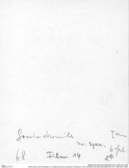 Historisches Foto (Rückseite) von Jurellana tithonia (Schweitzer & Feldmann, 2010) (NHMW-AFW-GEO-BACHMAYER-FOTO-1990-0041-0068)
